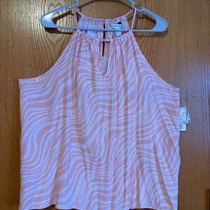 Light Pink Printed Tank Top